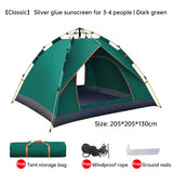 Load image into Gallery viewer, Quick-Deploy Green/White Outdoor Tent, Comfortably Accommodating 3-4 People on Camping Trips