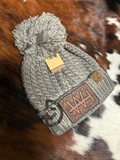 Load image into Gallery viewer, Solid Color CC Pom Beanie w/ Patch