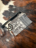 Load image into Gallery viewer, Engraved Cowhide Wristlet