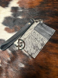 Load image into Gallery viewer, Engraved Cowhide Wristlet