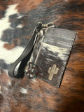 Load image into Gallery viewer, Engraved Cowhide Wristlet