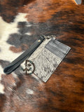 Load image into Gallery viewer, Engraved Cowhide Wristlet