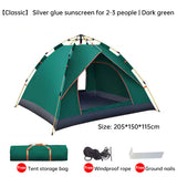 Load image into Gallery viewer, Quick-Deploy Green/White Outdoor Tent, Comfortably Accommodating 3-4 People on Camping Trips