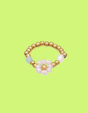 Load image into Gallery viewer, Beaded toe ring with flowers