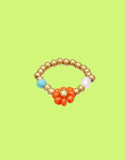 Load image into Gallery viewer, Beaded toe ring with flowers