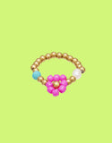 Load image into Gallery viewer, Beaded toe ring with flowers