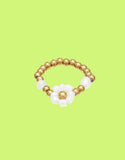 Load image into Gallery viewer, Beaded toe ring with flowers