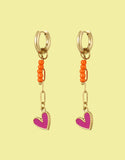 Load image into Gallery viewer, Beads and hearts earrings