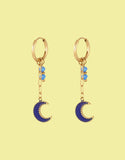 Load image into Gallery viewer, Beads and moons earrings