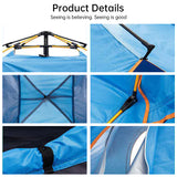 Load image into Gallery viewer, Quick-Deploy Green/White Outdoor Tent, Comfortably Accommodating 3-4 People on Camping Trips