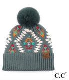 Load image into Gallery viewer, Aztec CC  Beanie w/ Patch *Limited Quantities*