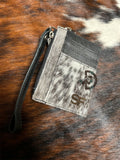 Load image into Gallery viewer, Engraved Cowhide Wristlet